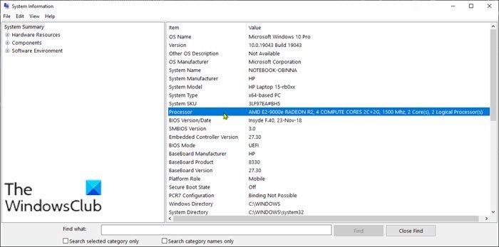 Check Processor Cache size-Web search