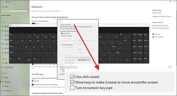 how to turn off keyboard voice on windows 10