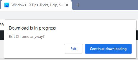 Download is in progress says Chrome; But nothing is downloading