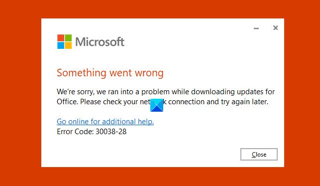 Fix Error Code 30038-28 when updating Office