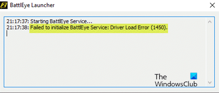 Fix Failed To Initialize Battleye Service Driver Load Error 1450 Fix Failed To Initialize Battleye Service Driver Load Error 1450