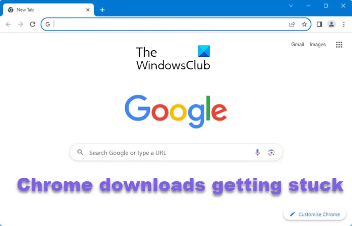 Google Chrome browser downloads getting stuck at 100%