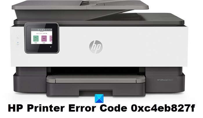 HP Printer Error Code 0xc4eb827f