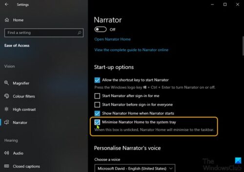 How to configure Narrator settings on Windows 11/10 computer