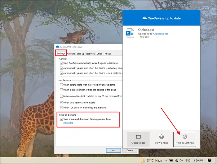OneDrive File on Demand Feature