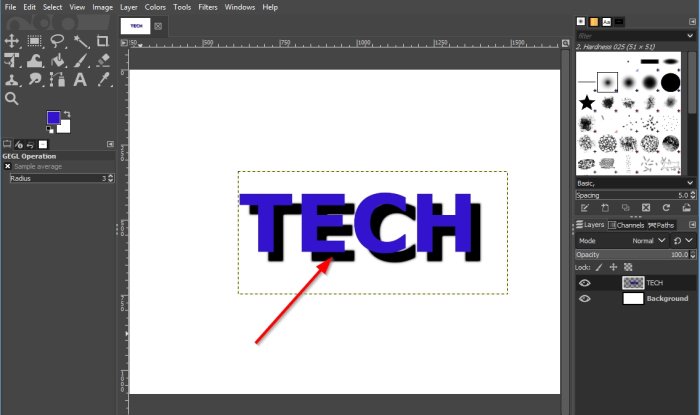 How to add Shadow to Text or Image in GIMP