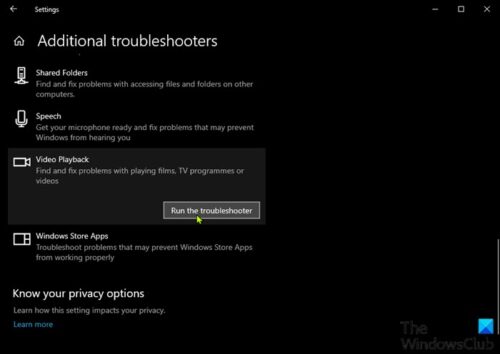 Video Playback Troubleshooter-10