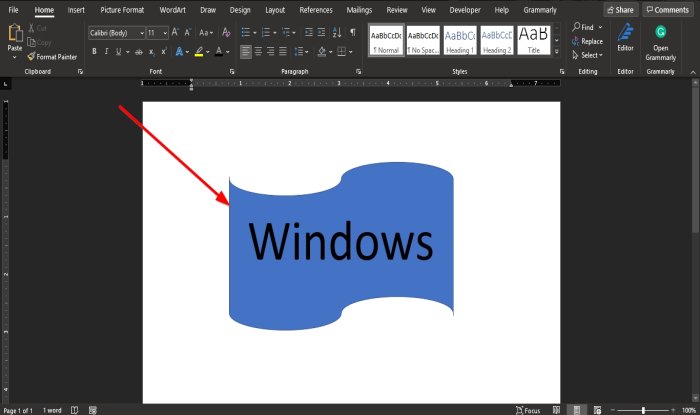 How to insert Text into a Shape in Microsoft Word