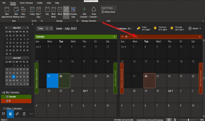 How to change Background Color of Outlook Calendar