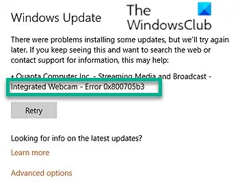 Windows Update Error 0x800705B3