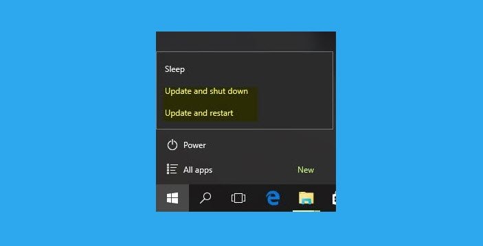Windows Updates may fail if Fast Startup is enabled
