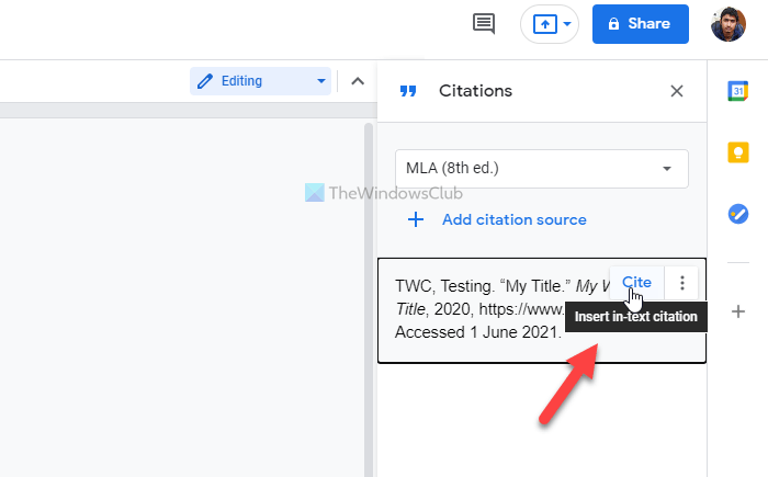 How to add citations and references in Google Docs