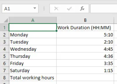 add time in excel