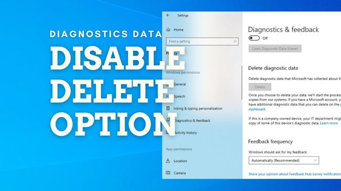How to allow or prevent users from deleting diagnostic data in Windows 10