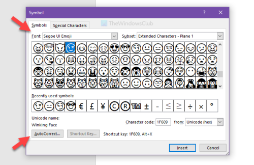 How to create keyboard shortcut for Emoji in Office apps
