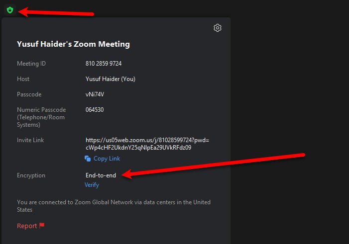 enable End-to-End Encryption in Zoom