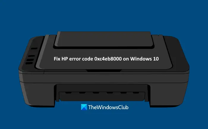fix HP error code 0xc4eb8000