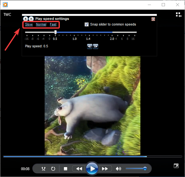 How to change Video Playback Speed in Windows 10