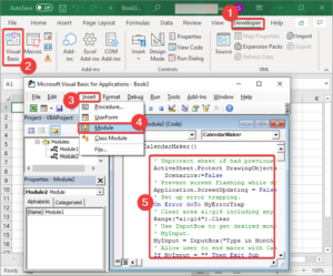 How to create a Calendar in Excel