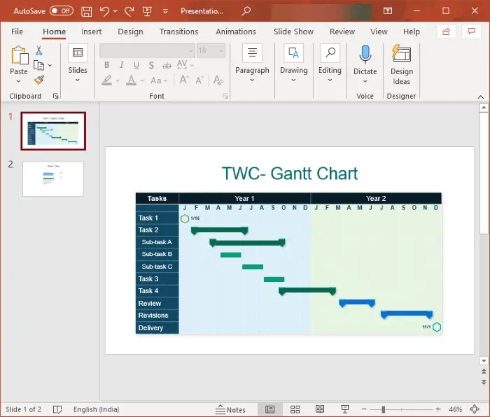 How to Create a Gantt Chart in Microsoft PowerPoint