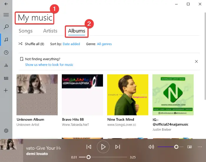 download and add album art in Windows 10