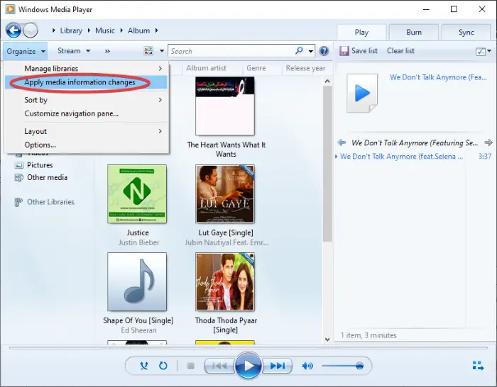 how to add music to windows media player