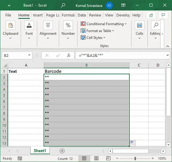 barcode maker for excel