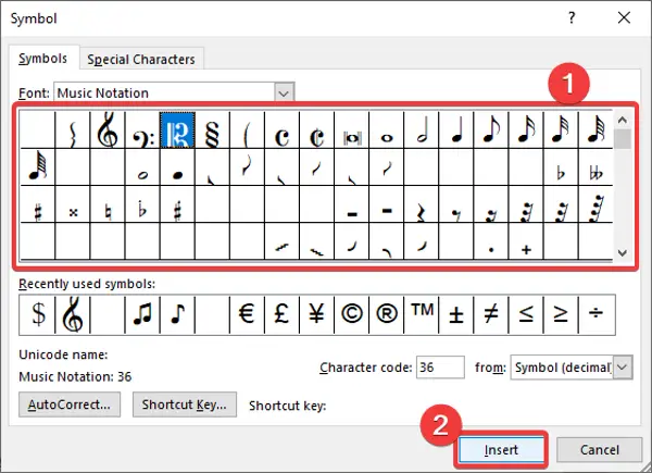 Нотные символы в word - Word и Excel - помощь в работе с программами