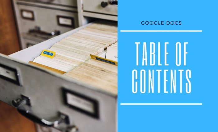 How to insert Table of Contents in Google Docs