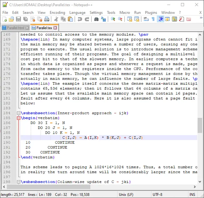 Notepad Latex