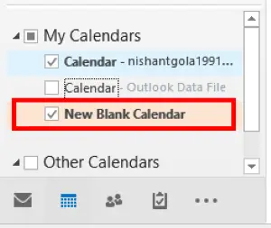 print blank calendar in Outlook 1
