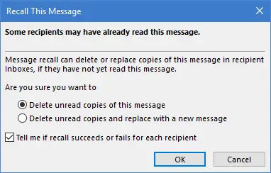 How to Recall an Email in Outlook