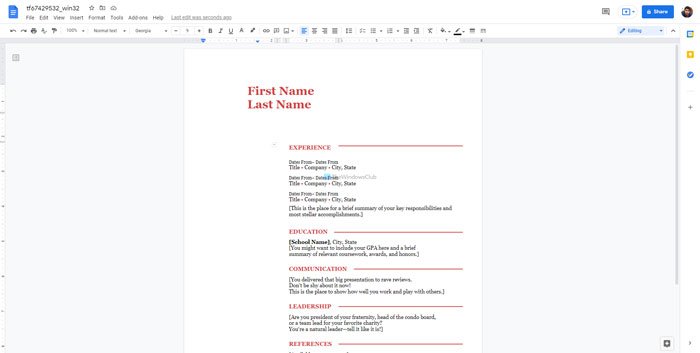 Best resume templates for Google Docs to create professional CV