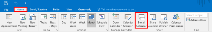 поделиться календарем Outlook 1