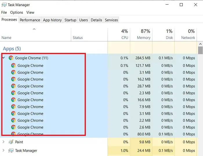 Lydighed Ved nå How to stop multiple Chrome processes from running in Task Manager