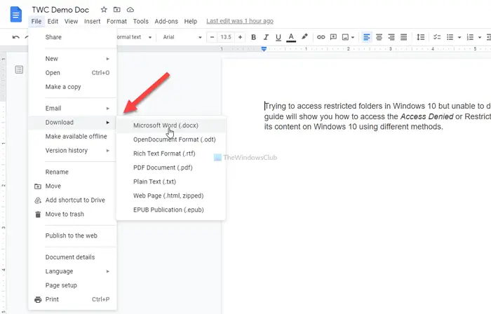 How to translate Google Docs documents into any language