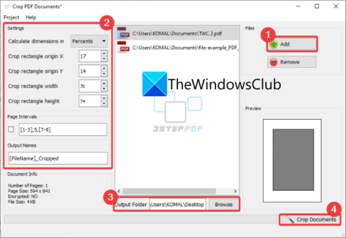 How to crop PDF Pages on PC using online tool or free software
