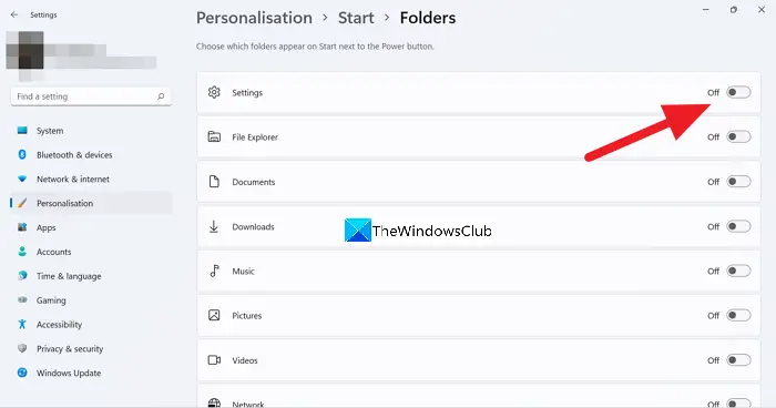 Add Folders to Start Menu Windows 11