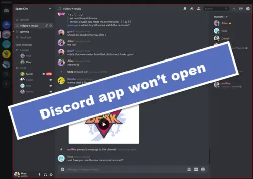 Discord app won’t open