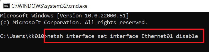 Enable and Disable Wi-Fi and Ethernet adapter on Windows 11 through Command Prompt