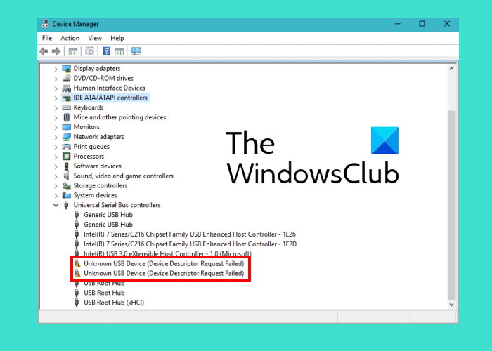 Correction De L'erreur D'échec De La Demande De Descripteur De Périphérique Correction De L'erreur D'échec De La Demande De Descripteur De Périphérique