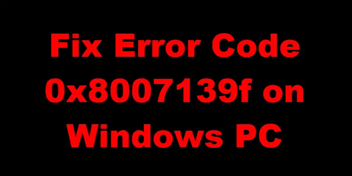 Fehlercode 0X8007139F Unter Windows Beheben