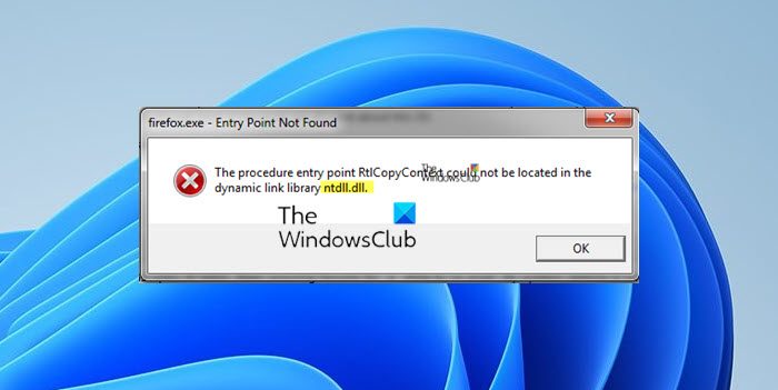 The Procedure Entry Point Not Found Dynamic Link Library Fixed In Windows  11/10 