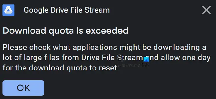 Google Drive Download quota is exceeded