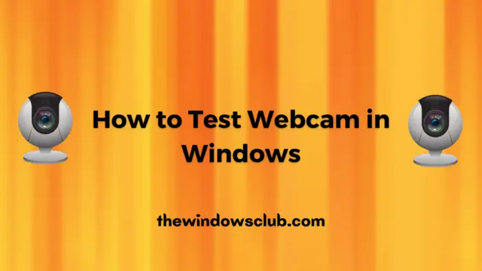 How to check if webcam is working