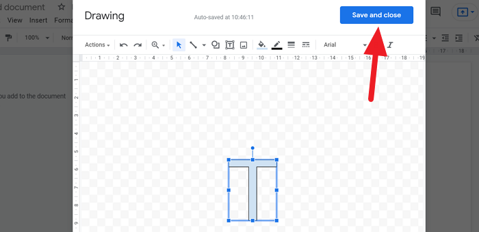 Insert Word Art Drawing in Google Docs