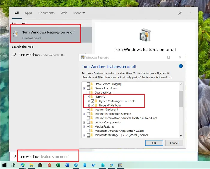 Install Hyper-V Windows