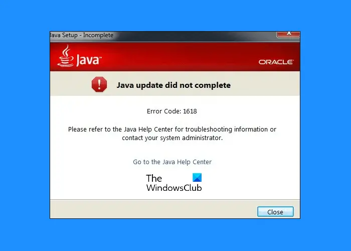 Error 1603 java