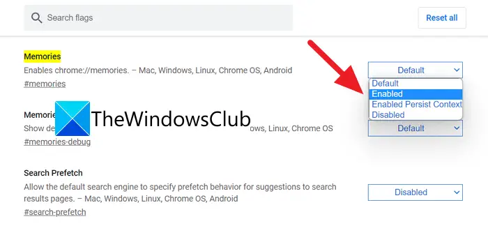 Memories in Chrome
