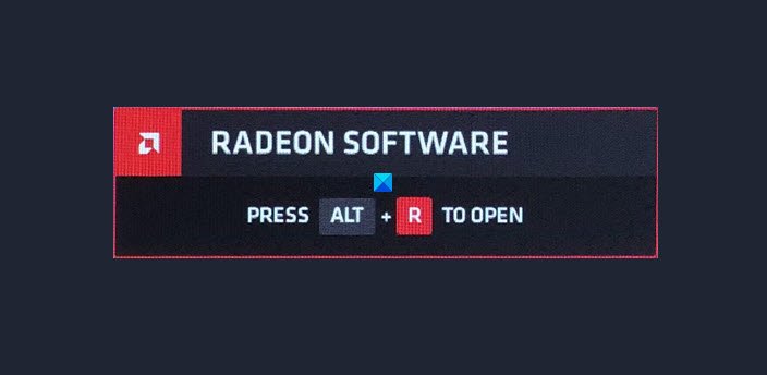 How to disable the Radeon Software Press ALT R to open Overlay - 66